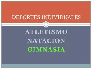 deportes individuales