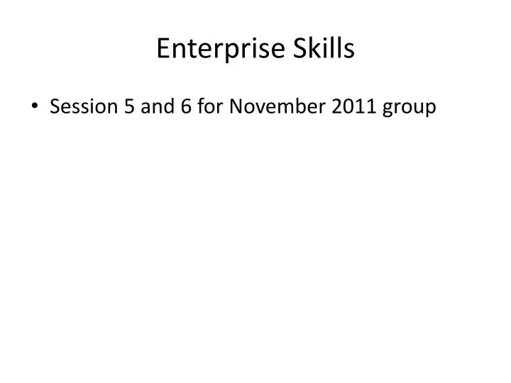 enterprise skills