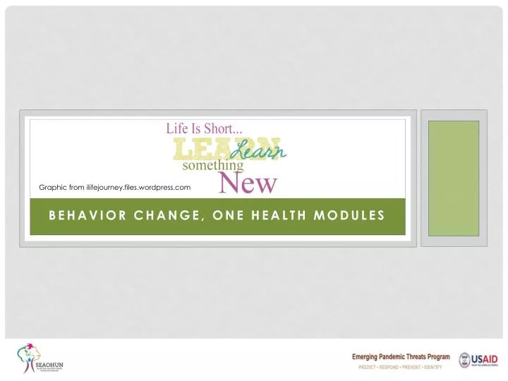 behavior change one health modules