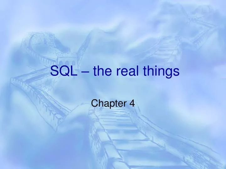 sql the real things