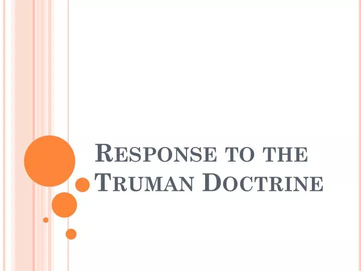 response to the truman doctrine