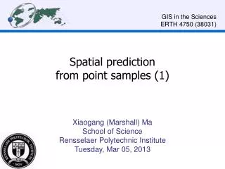 Spatial prediction from point samples (1)