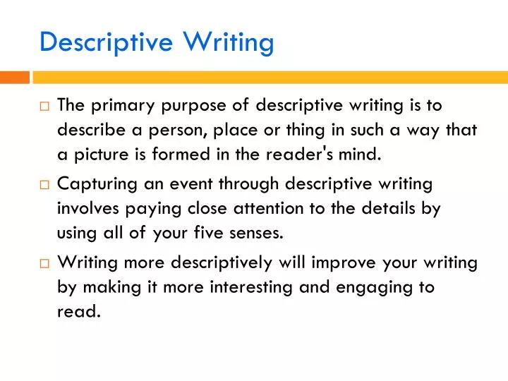 descriptive writing