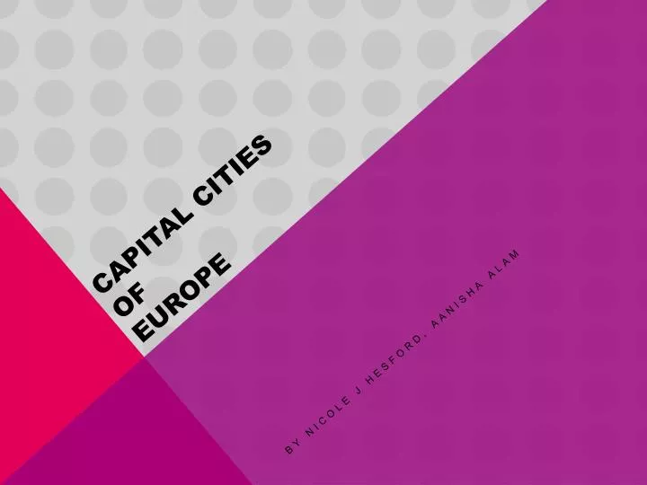 capital cities of europe