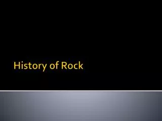 History of Rock