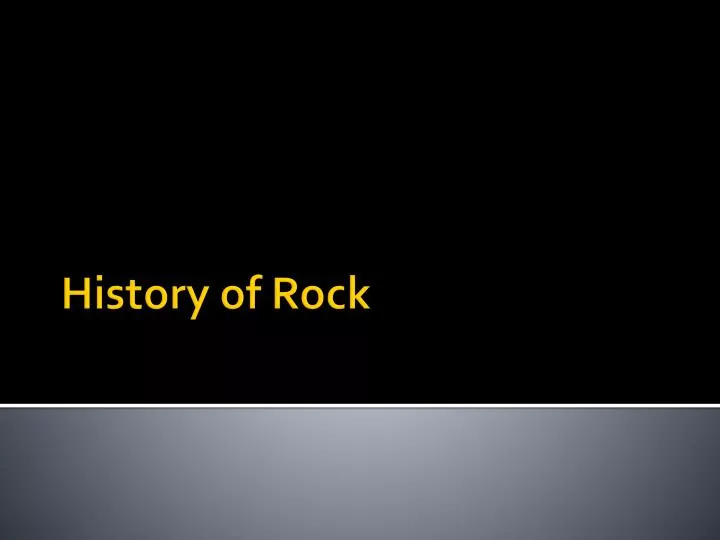 history of rock