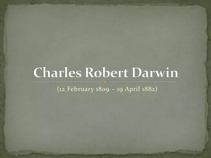 charles robert darwin