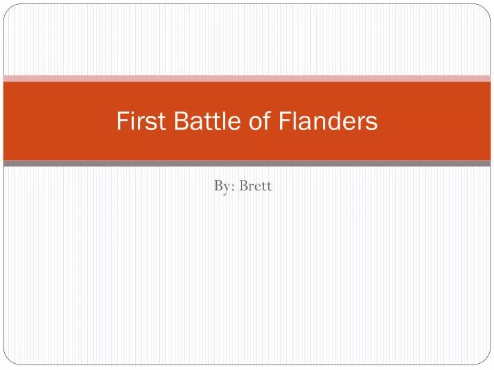 first battle of flanders