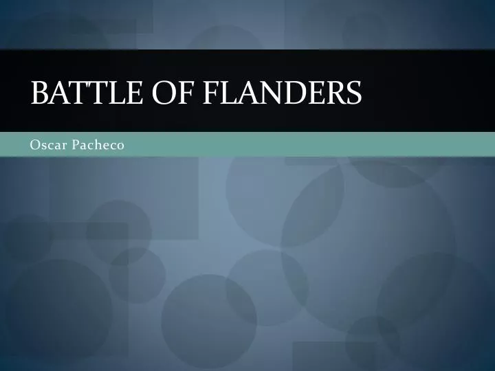 battle of flanders