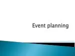 Event planning - slide 1