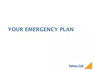 Your Emergency plan
