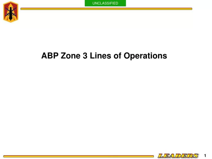 abp zone 3 lines of operations