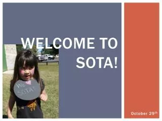 Welcome to SOTA!