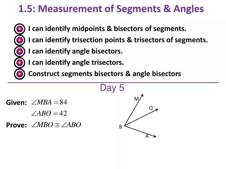1 5 measurement of segments angles