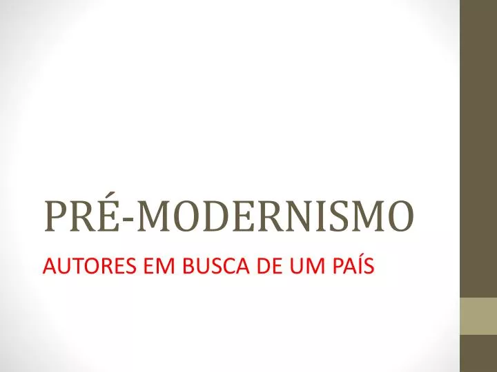 pr modernismo