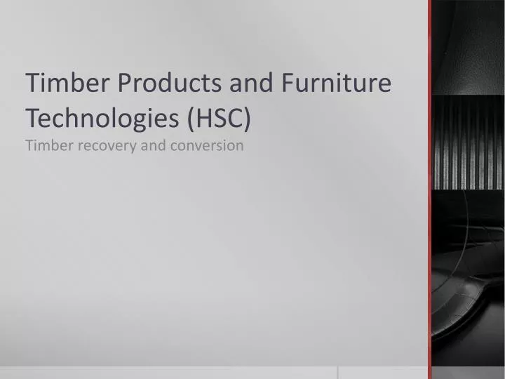 timber products and furniture technologies hsc