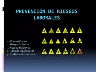 prevenci n de riesgos laborales