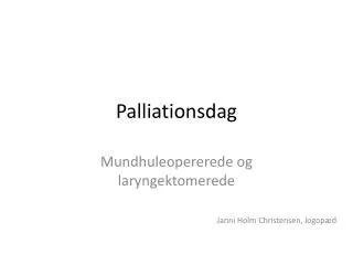 palliationsdag