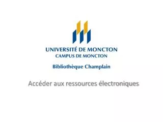 Accéder aux ressources électroniques