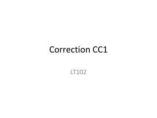Correction CC1