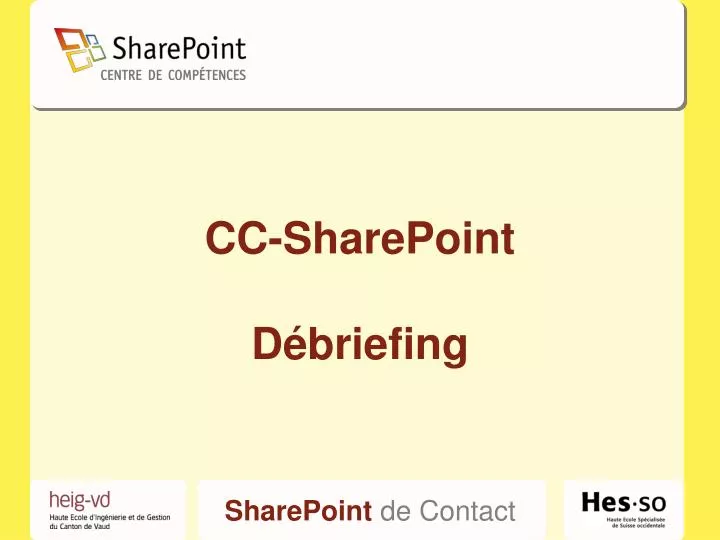 cc sharepoint d briefing