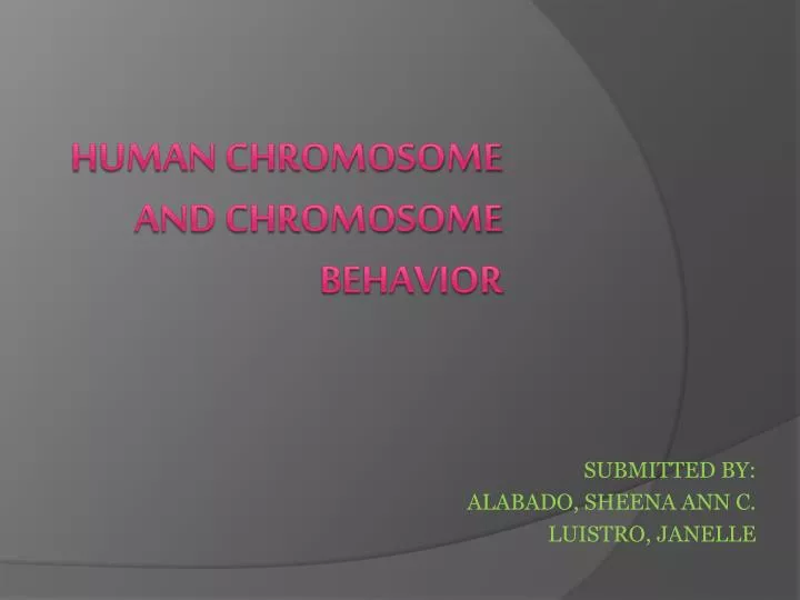 Ppt H Uman Chromosome And Chromosome Behavior Powerpoint Presentation Id2170878 4707