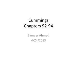 Cummings Chapters 92-94