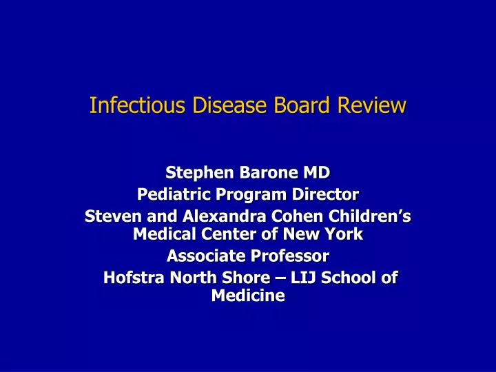 infectious disease board review