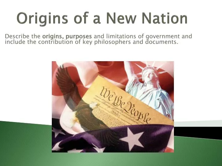 origins of a new nation