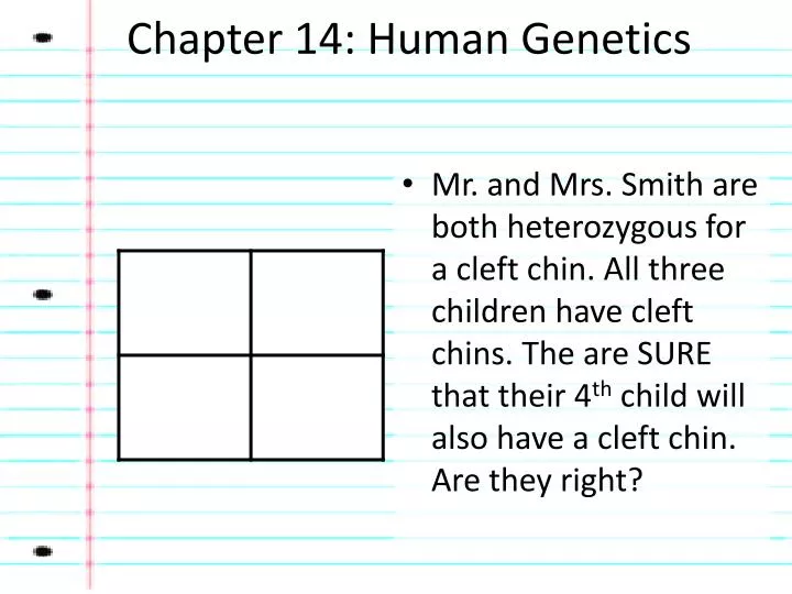chapter 14 human genetics