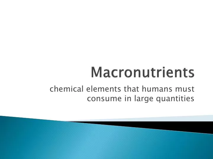macronutrients