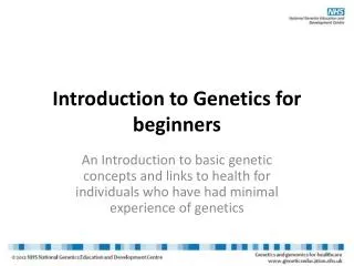 introduction to genetics for beginners