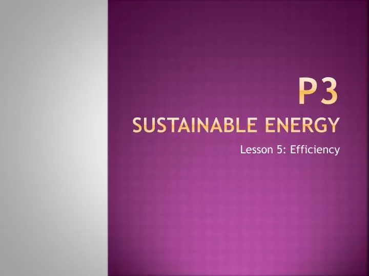 p3 sustainable energy