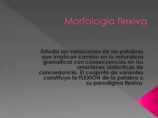 morfolog a flexiva