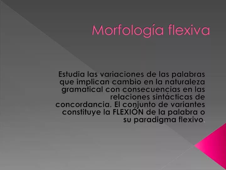 morfolog a flexiva