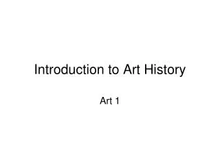 Introduction to Art History