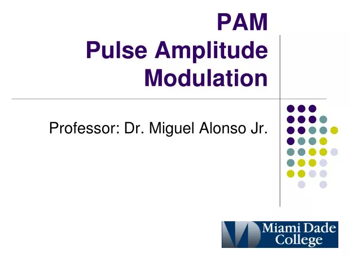 pam pulse amplitude modulation