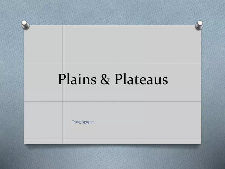 plains plateaus