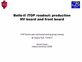 Belle-II iTOP readout: production HV board and front board