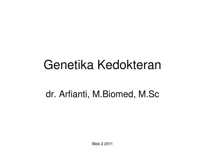 genetika kedokteran