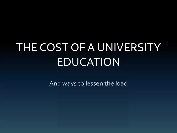 the cost of a university education
