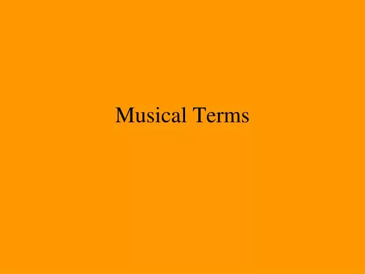 musical terms