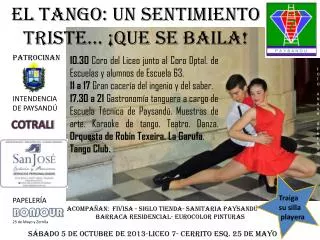 el tango un sentimiento triste que se baila