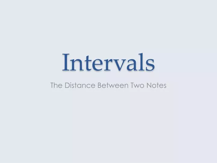 intervals