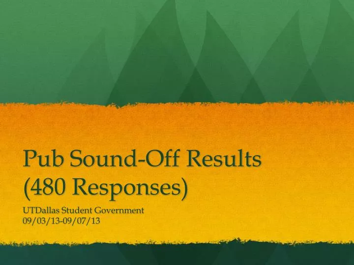 pub sound off results 480 responses