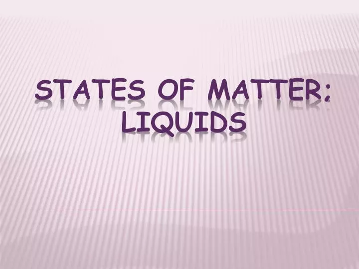 states of matter liquids