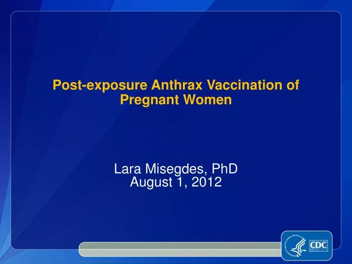 post exposure anthrax vaccination of pregnant women