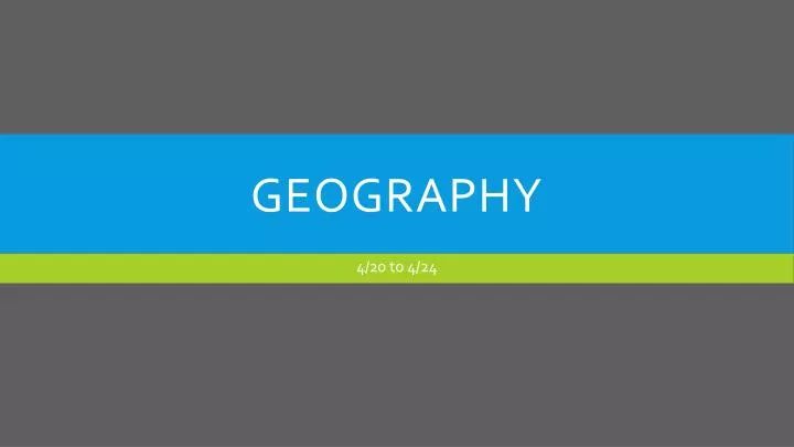 geography