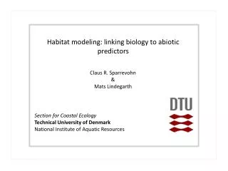 Section for Coastal Ecology Technical University of Denmark