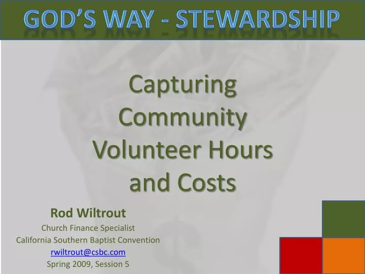 capturing community volunteer hours and costs